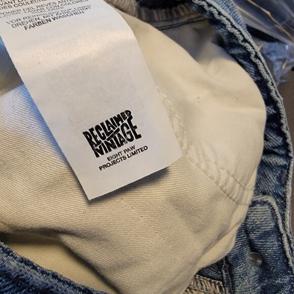 ASOS Reclaimed Vintage Women's‎ High Rise 90s Monogram Print Dad Jeans Size 26 - Picture 10 of 14